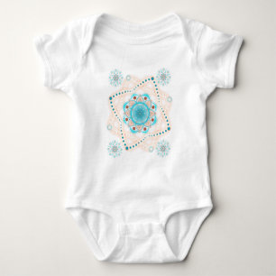 Body Para Bebé Mandalas florales de Aqua