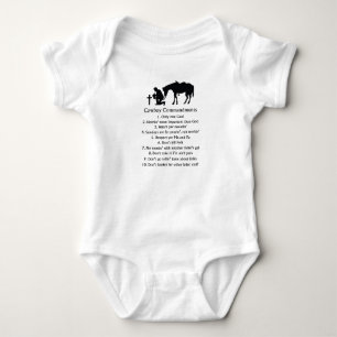 Body Para Bebé Mandamientos del vaquero