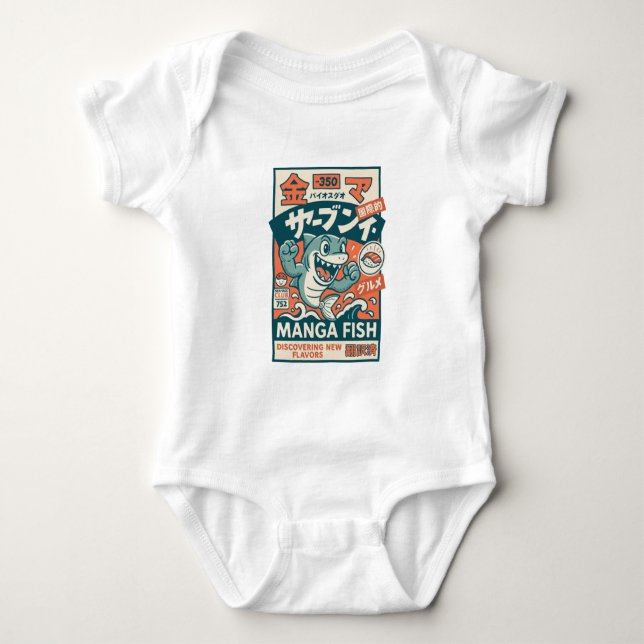 Body Para Bebé Manga Fish (Anverso)