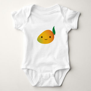 Body Para Bebé Mango sonriente lindo de Kawaii