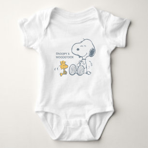 Body Para Bebé Maní Snoopy & Woodstock Happy