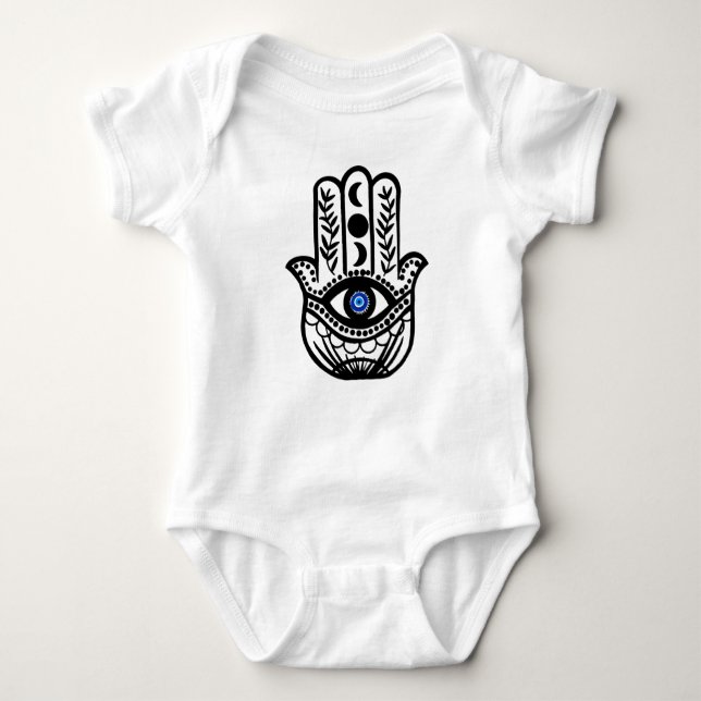 Body Para Bebé Mano de Hamsa Fatima Mal Ojo (Anverso)