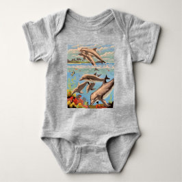 Body Para Bebé Mano Pintada Por Número | Delfines lúdicos |