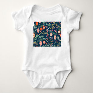 Body Para Bebé Mano vintage de Navidad sin inconvenientes