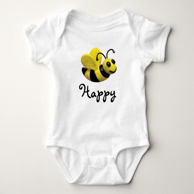 Body Para Bebé Manosee la abeja Baby Shower (Anverso)