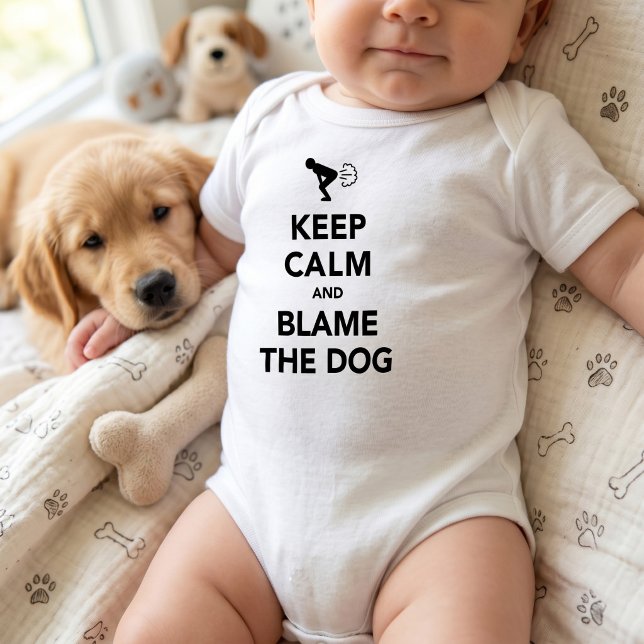 Body Para Bebé Mantén la Calma y Culpa al Perro (Subido por el creador)