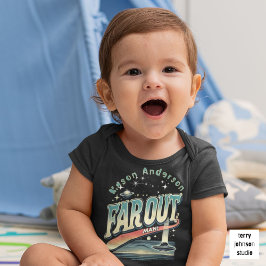 Body Para Bebé Mantener el rosa personalizado de los retro 60 de 