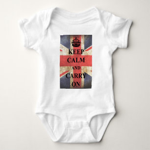 Body Para Bebé Mantener La Calma En La Bandera Británica