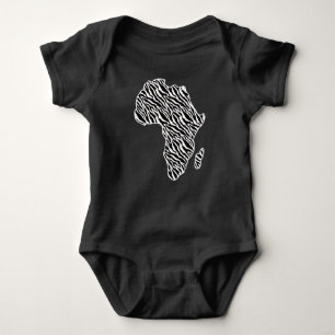 Body Para Bebé Mapa africano del patrón de cebra del orgullo afri