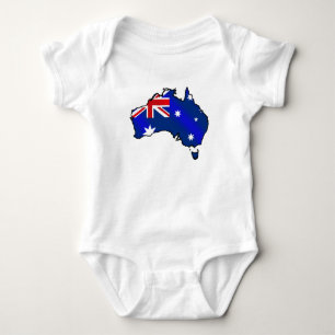 Body Para Bebé Mapa australiano de los regalos de la bandera de