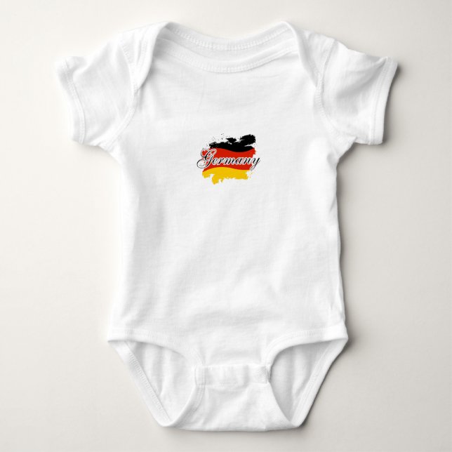 Body Para Bebé Mapa de Alemania , regalo de bandera alemana (Anverso)
