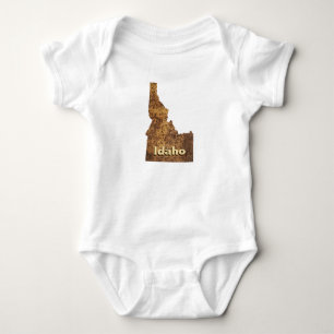 Body Para Bebé Mapa de Idaho Spud