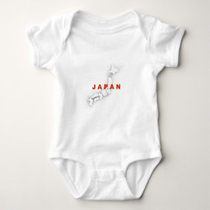 Body Para Bebé Mapa esquemático de Japón