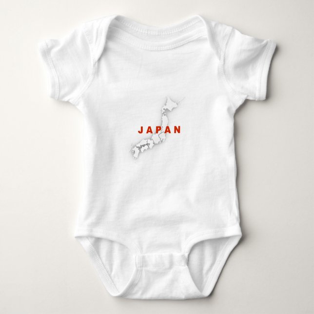 Body Para Bebé Mapa esquemático de Japón (Anverso)