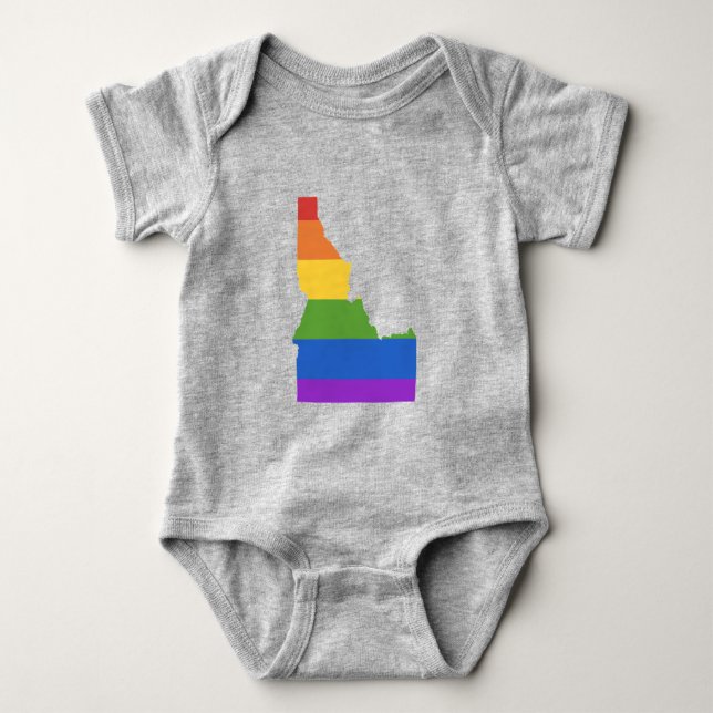 Body Para Bebé Mapa gay de EEUU| Estado de Idaho (Anverso)