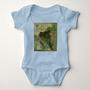 Body Para Bebé Mapa oficial 1898 de Nicaragua