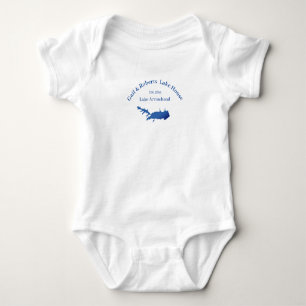 Body Para Bebé mapa personalizado de Lake Arrowhead fecha estable