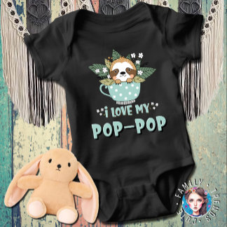 Body Para Bebé Mapache amo a mi Pop-pop