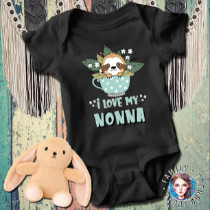 Body Para Bebé Mapache Kawaii Amo a Mi Nonna