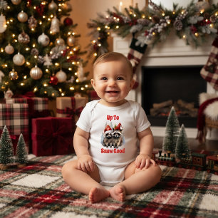 Body Para Bebé Mapaches Navideños Listos Para Divertirse En La Ni