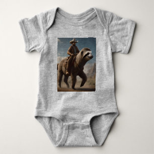Body Para Bebé "Maravillas del Salvaje Oeste: Vaquero montando un