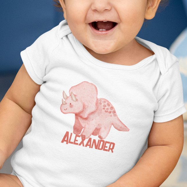 Body Para Bebé Marca de agua Triceratops Dinosaur Personalizado N (Subido por el creador)