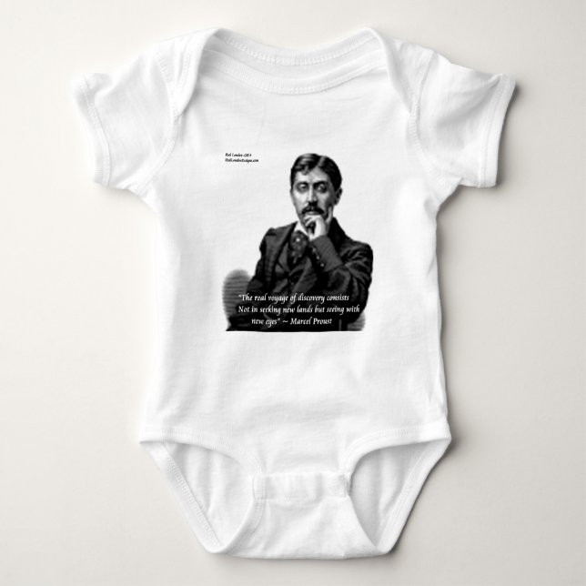 Body Para Bebé Marcel Proust & cita famosa (Anverso)