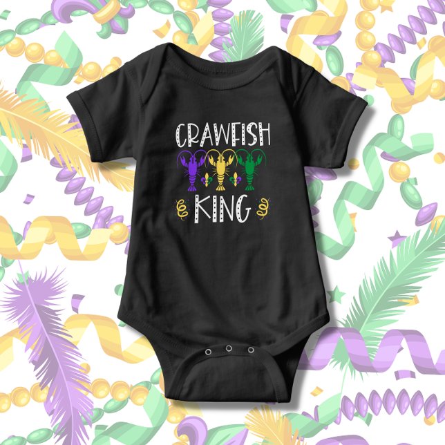 Body Para Bebé Mardi Gras Crawfish King Cute (Subido por el creador)