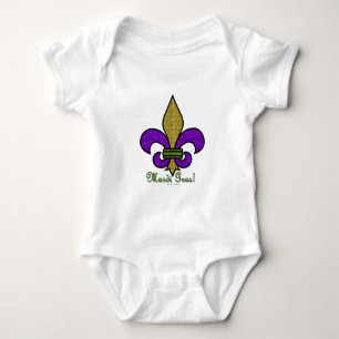 Body Para Bebé Mardi Gras Fleur De Lis