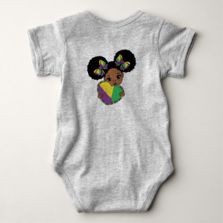 Body Para Bebé Mardi Gras Niña Con El Corazón