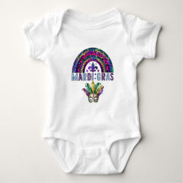 Body Para Bebé Mardi Gras Rainbow y Mask Baby Bodysuit