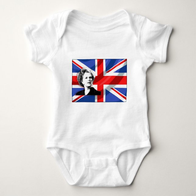 Body Para Bebé Margaret Thatcher Union Jack (Anverso)