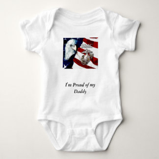 Body Para Bebé marines-5, soy orgulloso de mi papá