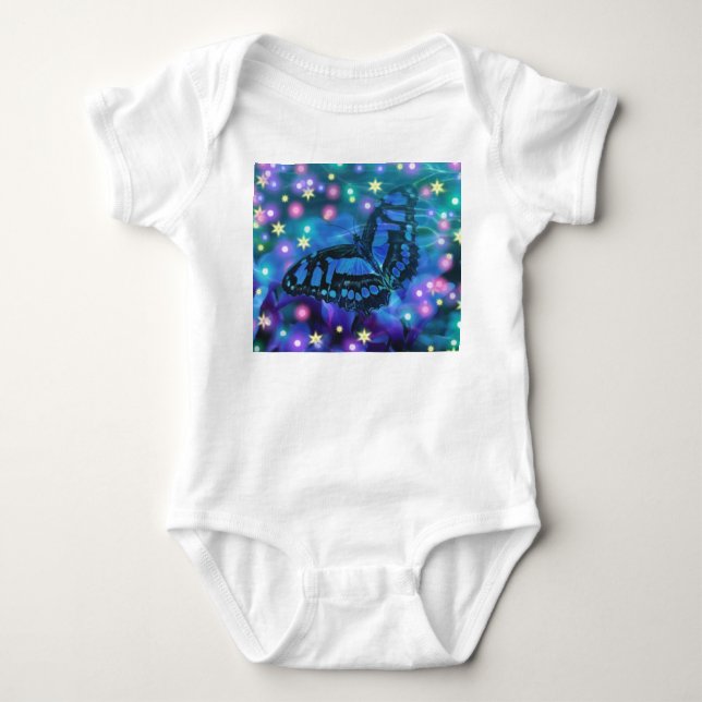 Body Para Bebé Mariposa azul mágica (Anverso)