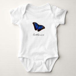 Body Para Bebé Mariposa azul personalizada con nombre