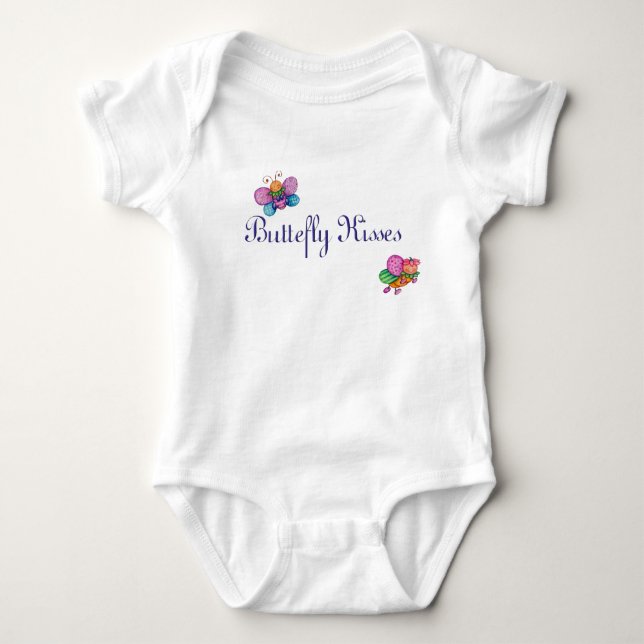 Body Para Bebé Mariposa Besa Camiseta Bebé (Anverso)