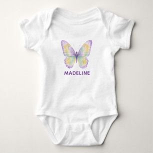 Body Para Bebé Mariposa Bonita Nombre Personalizado