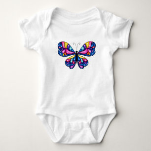 Body Para Bebé Mariposa Colorida Vibrante