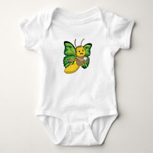 Body Para Bebé Mariposa con taza de café