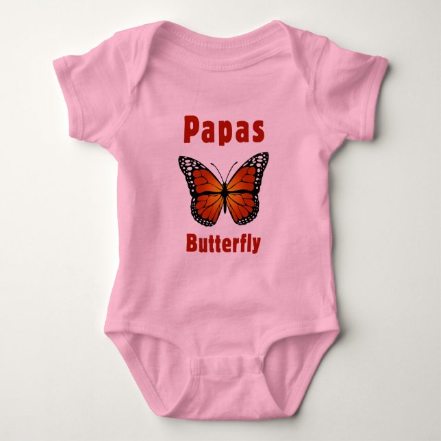 Body Para Bebé Mariposa de Papá (Anverso)