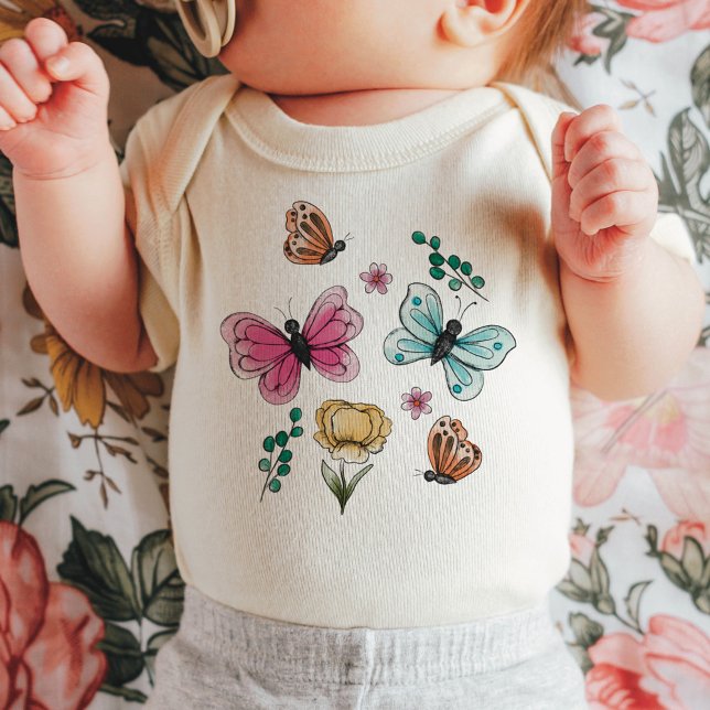 Body Para Bebé Mariposa de primavera (Subido por el creador)