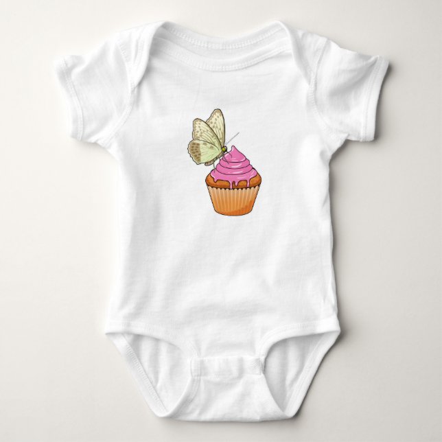 Body Para Bebé Mariposa Muffin (Anverso)
