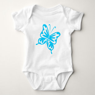 Body Para Bebé Mariposa retro - Azul cielo