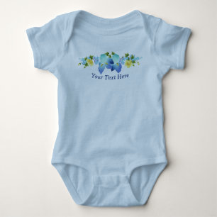 Body Para Bebé Mariposas amarillas e iris azules