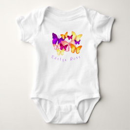 Body Para Bebé Mariposas Coloridas Personalizadas Baby Bodysuit