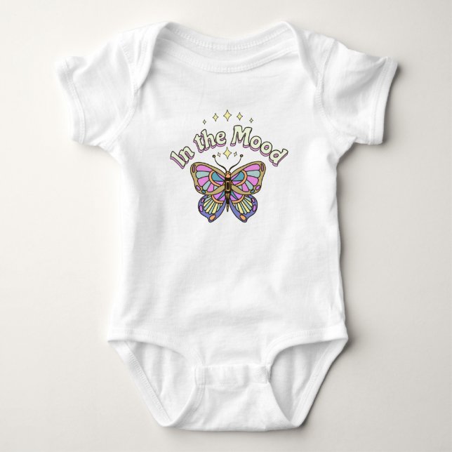 Body Para Bebé Mariposas de Estrellas de Humor (Anverso)