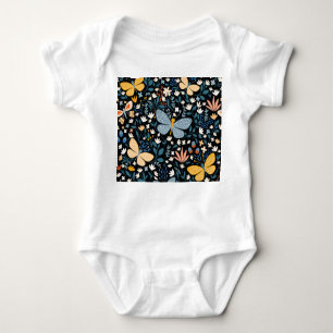 Body Para Bebé Mariposas Florales: Mano Sin Marea.