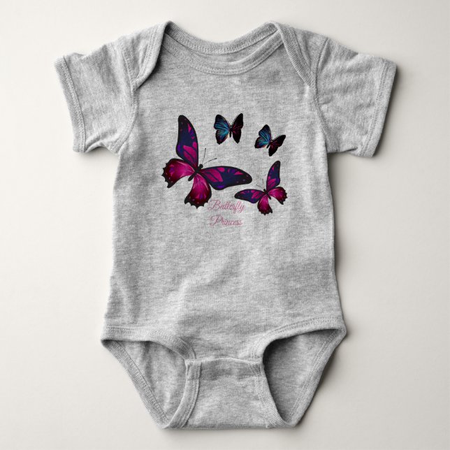 Body Para Bebé Mariposas, Princesa Mariposa (Anverso)