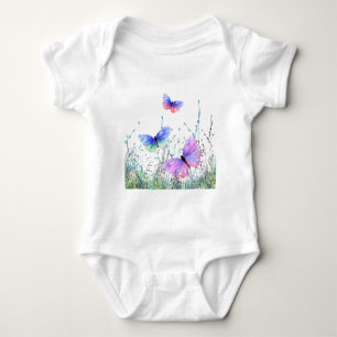 Body Para Bebé Mariposas voladoras Baby Bodysuit