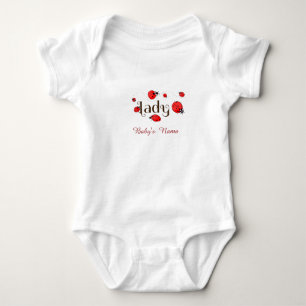 Body Para Bebé Mariquita Personalizada con Nombre Personalizado